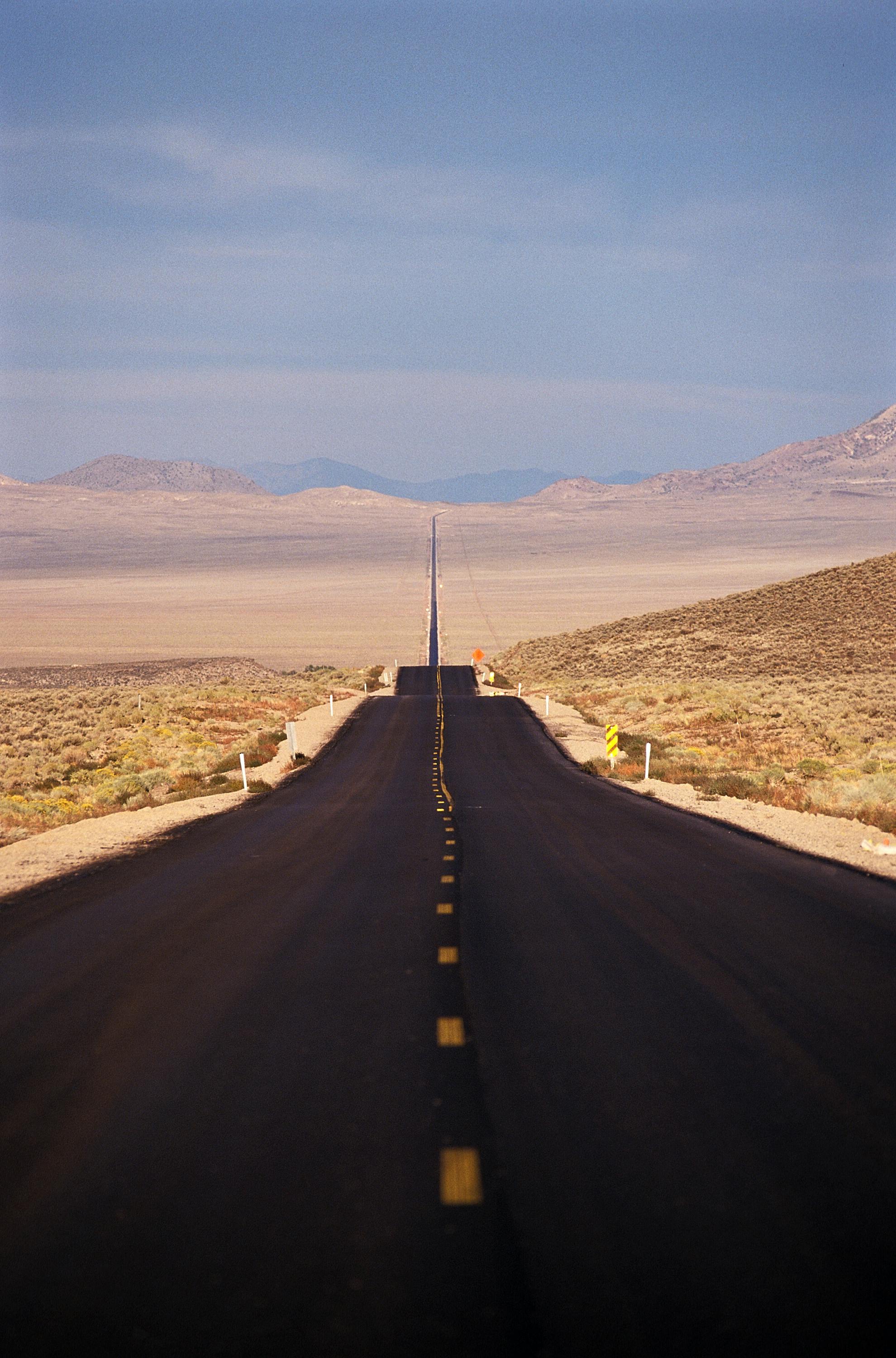 Highway through desert